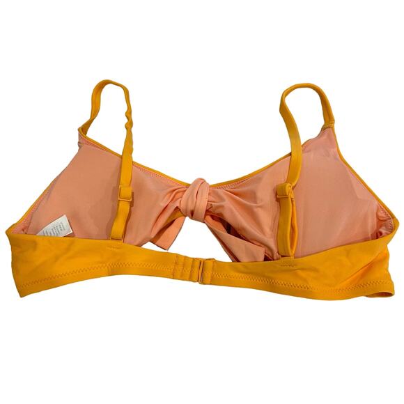 Women’s aerie bikini top Tie accent. Vibrant, orange size  L  new tag. - Picture 5 of 13